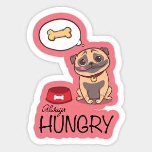Dogs always Hungry Sticker